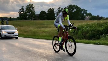 Marko Baloh na kole během Race Across America