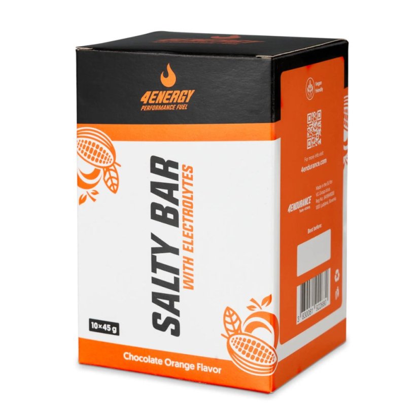 Salty Bar Box 4Energy 10x45g - Příchuť: Čokoláda - malina