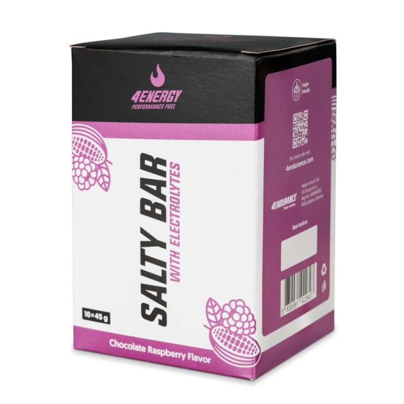 Salty Bar Box 4Energy 10x45g - Příchuť: Čokoláda - malina