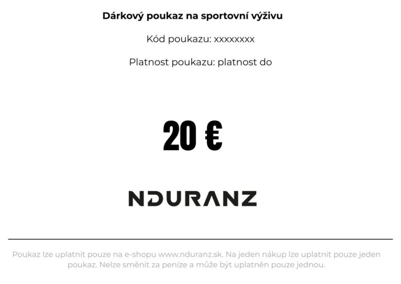 Dárkový poukaz v hodnotě 20€
