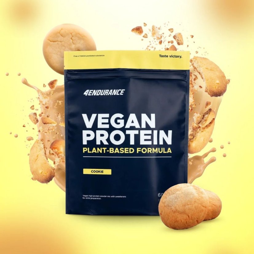 4Endurance Protein Vegan Formula – rastlinný proteín, 600 g - Příchuť: Čokoláda