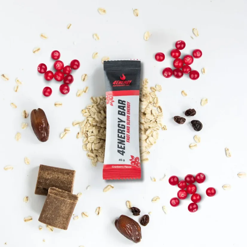 4Energy Bar – energetická tyčinka 45g - Příchuť: Brusinka