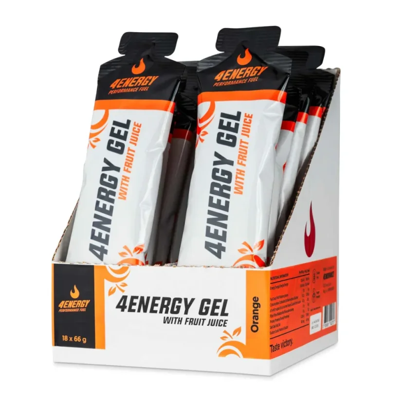 4Energy Gel Box – energický gel 18x66g - Příchuť: Broskev