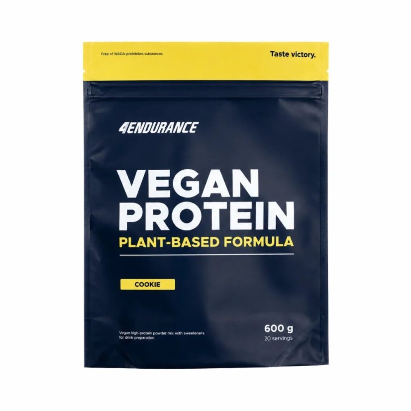 4Endurance Protein Vegan Formula – rastlinný proteín, 600 g - Příchuť: Čokoláda