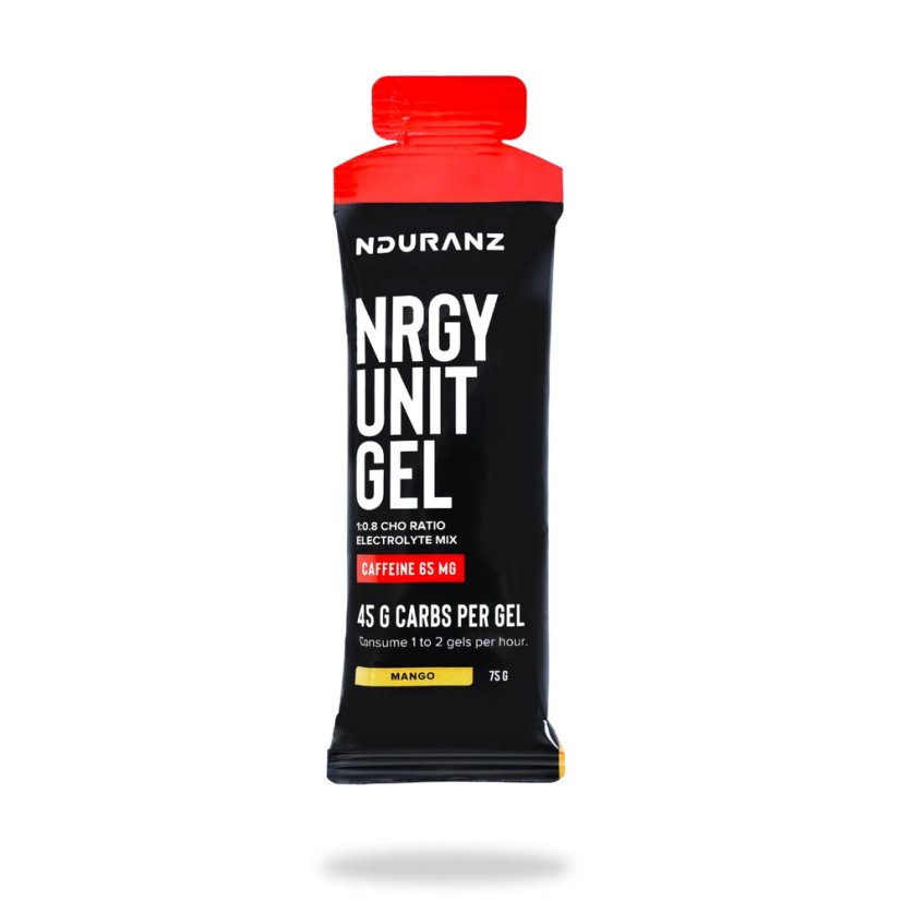 Energetický gel Nrgy Unit Gel + Kofein 65/130mg, 75g - Příchuť: Mango 65mg
