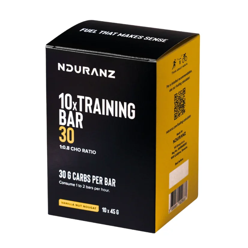 Energetická tyčinka Training bar 10x45g - Příchuť: Vanilka - oříškový nugát